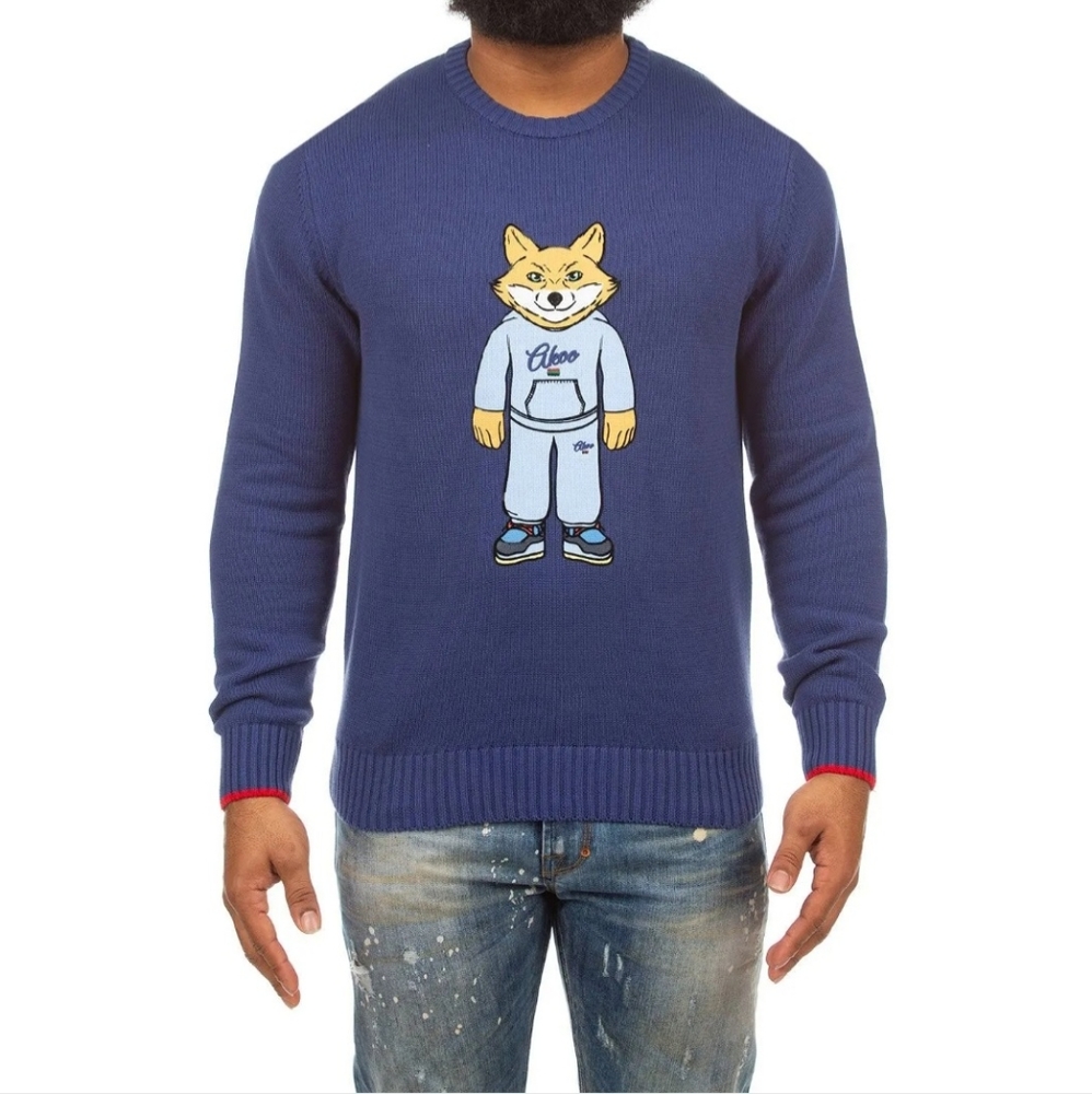 AKOO Men's Sweater - Academy Slick Sweater Whisper Blue Print
